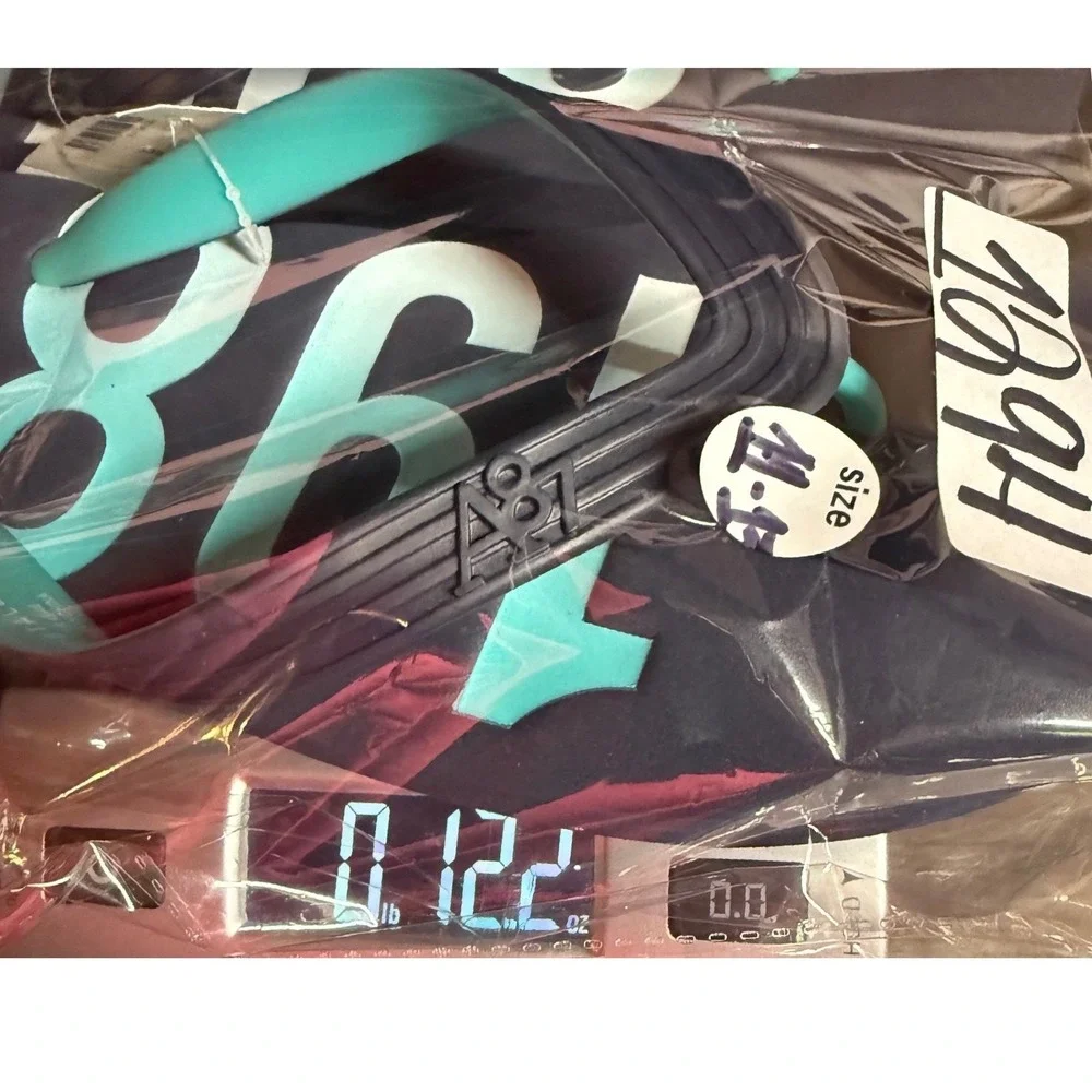 NWT Aeropostale‎ Men XL (11-12) Flip Flops Navy Teal AERO 1987 Graphic Sandals